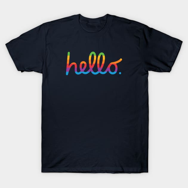 hello lisa (rainbow) apple T-Shirt by Vicener